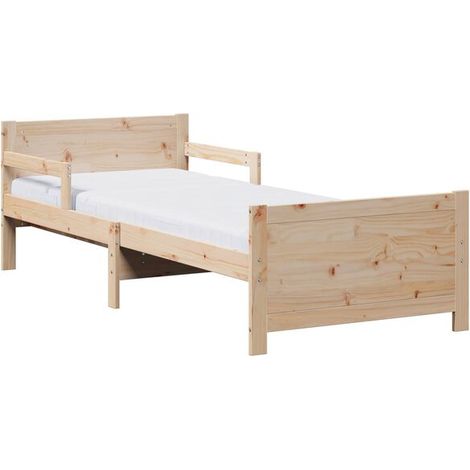 Cadre de lit marron avec matelas extensible, 80 x 200 cm (1/5)