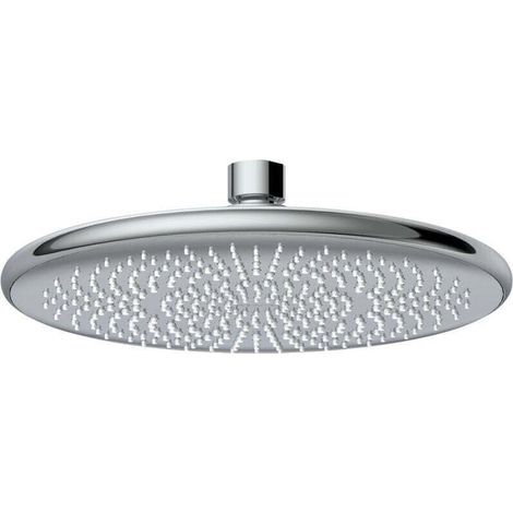Italienischer Regenduschkopf, spart bis zu 40 % Wasser, Universalanschluss, geeignet für Durchlauferhitzer, glänzend verchromtes ABS, 22,5 cm Durchmesser, Chromoberfläche (1/4)
