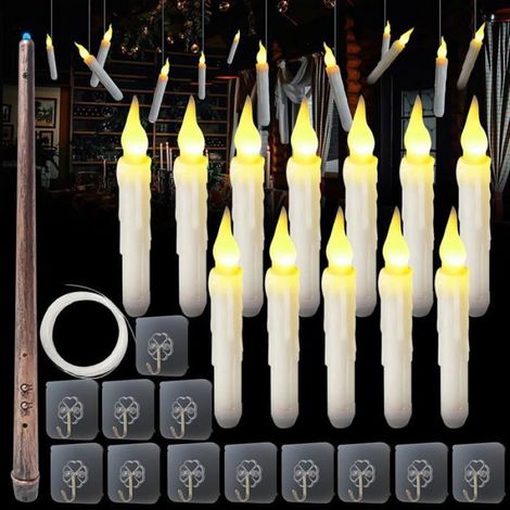 Bougies Flottantes - Magiques - Lot de 12 - Télécommande - LED - Sûres et Décoratives (1/5)