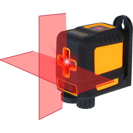 Niveau Laser Professionnel Ligne Croix Horizontale et Verticale Auto-Nivelant Niveau à Bulle Faisceau Rouge Luminosité Réglable T03 (1/4)