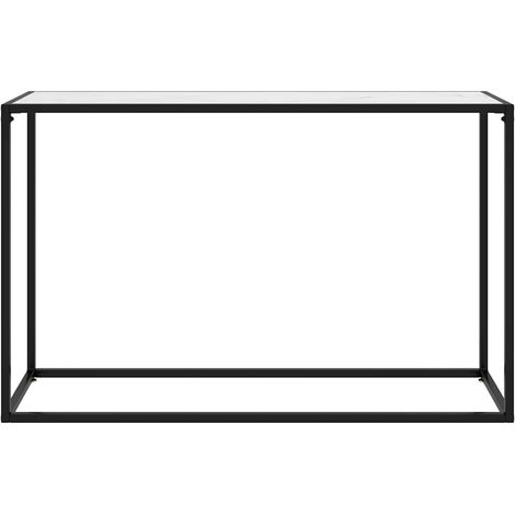 Maison Exclusive - Table console Blanc 120x35x75 cm Verre trempé (1/5)
