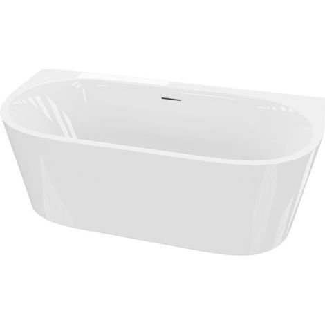 LAVITA Freistehende Badewanne Reus 1800 Acryl 180x89x73 cm Weiß Glanz (1/4)
