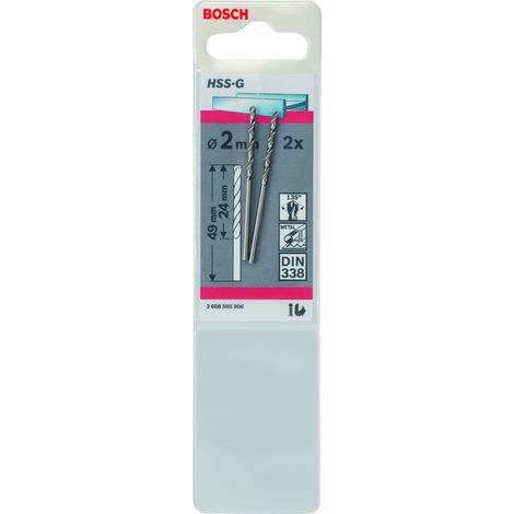 Broca para metal HSS-G DIN 338 (2 x 24 x 49 mm)  BOSCH 2608585908