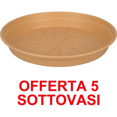 OFFERTA 5 SOTTOVASO GREEN BASICS GROWPOT SAUCER 10CM MILD TERRA ELHO