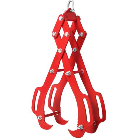 Log Lifting Pliers - Carbon Steel - Chinese Red, 36IN Four-Claw - for Logging, Wood Handling (1/5)