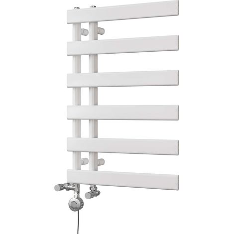Agar - White Dual Fuel Towel Rail H748mm x W500mm Thermostatic (1/3)