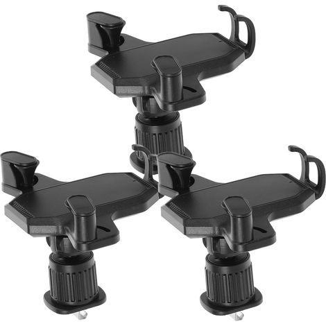 Support de Téléphone pour Voiture en PP Inversé et Spirale 3pcs Noir Installation Facile pour Tableau de Bord et Ventilation Automobile (1/5)