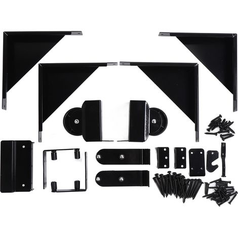 Schiebetor-Set, robuste Beschläge mit Kohlenstoffstahlrädern für Haus und Garten. (1/5)