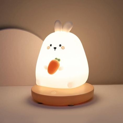 Lampada decorativa - ZGEER - Coniglio - Silicone - Ricaricabile tramite USB - LED integrato
