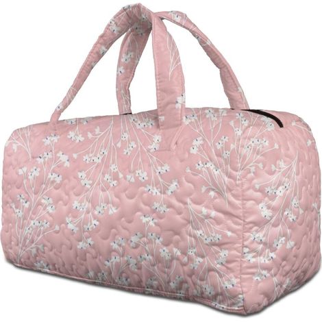 40,5x20,5x20,5cm Sac polochon matelassé polyester moyen femme, week-end à motifs zippé, courses, cadeaux travail (1/5)