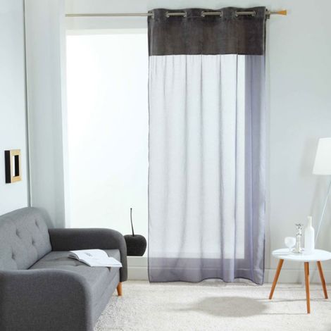 Rideau Voilage "Valentina" 140x240cm Gris