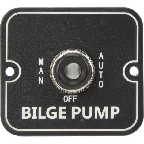 Bilgenpumpen-Steuerschalter, Aluminium, beleuchtet, automatischer/manueller Schalter für Boote und Schiffe, 12/24 V (1/5)