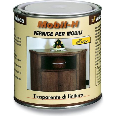 Vernice trasparente per mobili di finitura Lucida a base d'acqua 250ml Veleca (1/4)