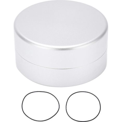 Boîte de rangement ronde en aluminium étanche et hermétique, idéale pour ranger des bougies EDC (Everyday Carry) avec rondelle. (1/4)
