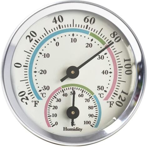 Hygromètre Thermomètre, Capteur D'Humidité Moniteur Détecteur Mesures, pour Un Contrôle Fiable Et Confortable De La Température Intérieure,Thermomètre D'extérieur avec Jauge [Couleur] (1/5)
