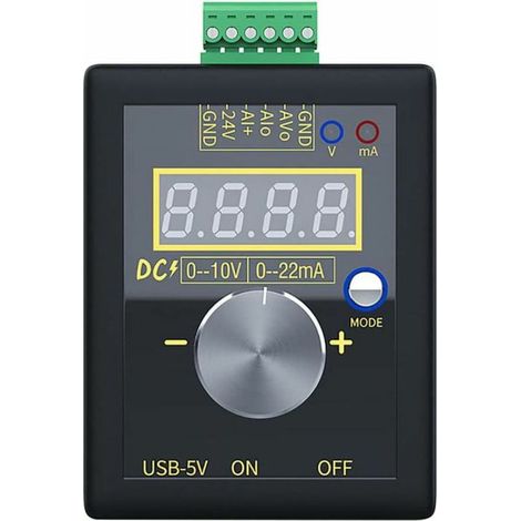 LaBlanc - Generatore di segnale analogico 0-10V / 0-4-20MA, corrente e tensione, batteria al litio integrata per pannello di debug PLC, nero
