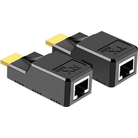 Adaptateur HDMI RJ45 pour extension vidéo longue distance, Convertisseur Ethernet HDMI haute définition (1/5)