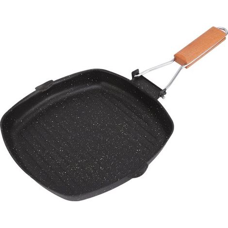 VT Goods Padella grill pieghevole, quadrata antiaderente 24 x 24 cm per grigliare e cuocere al forno, per uso interno ed esterno… (1/5)