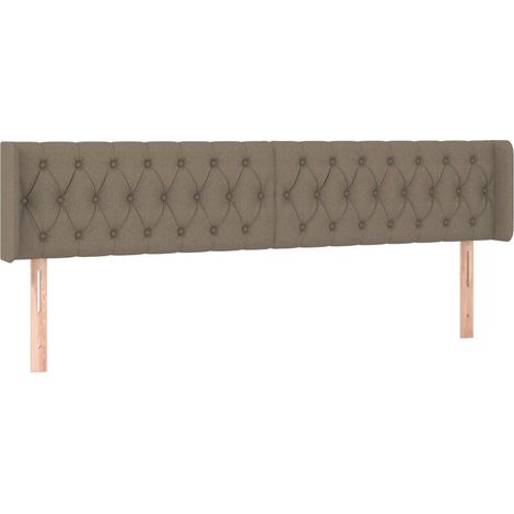 Maison Exclusive - Cabecero de tela gris taupe 203x16x78/88 cm (1/5)