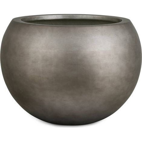 Bac résine synthétique Ø 40 cm H 32 cm Int. boule métal bronze - dimhaut: H 40 cm - couleur: Cuivre
