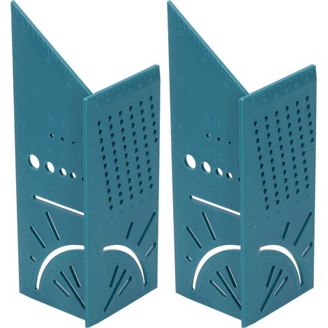 Lot de 2 équerres 3D multifonctions pour menuiserie, outil de mesure d'angle en bois (1/5)