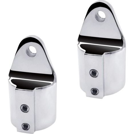 ZVD-2 PCS Caps Tube Bimini Top, Œillet de Fixation en Acier Inoxydable 316, Diamètre Intérieur 7/8"