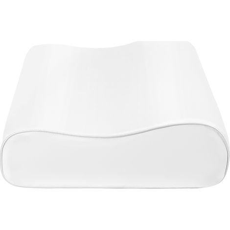 Almohada cervical espuma viscoelástica ergonómica doble altura para dormir de lado y boca arriba 60x40x12/10cm