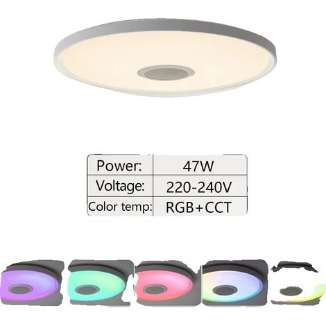 Plafoniera LED intelligente con altoparlante Bluetooth e controllo tramite app, 46 cm - 1 pezzo (1/2)