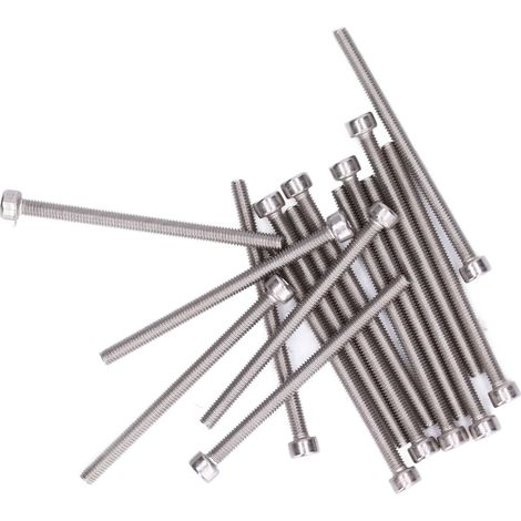 50 vis à tête cylindrique creuse hexagonale en acier galvanisé M4 pour la fixation et le serrage de moules de pièces de machines 2800-0004-0055 (1/5)