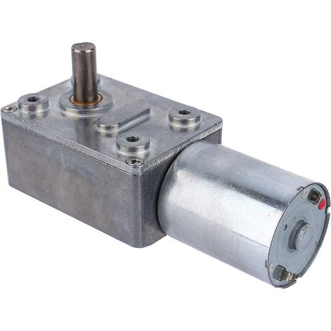 Reversible Gear Motor, 12V DC Speed Reduction Motor High Turbo(20RPM) Worm Gear Motor(20RPM) (1/5)