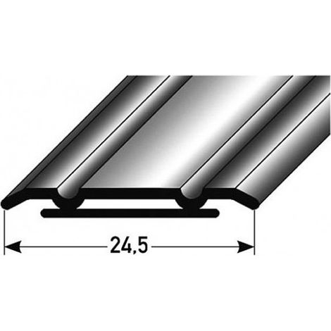 PROVISTON  Übergangsprofil  Aluminium eloxiert  Bronze Dunkel  Breite 24.5 mm  Höhe 1.25 mm  Länge 1000 mm  Selbstklebend  Übergangsschiene  Übergangsleiste  Abdeckleiste  1 Stück