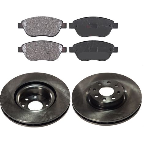 KIT FRENI ANTERIORI compatibile con FIAT PUNTO (199) - DISCHI + PASTIGLIE OEM: FDB1467, FDB4353, FDB1946 / DDF1298 , DDF1304 /SOSTITUZIONE DIRETTA/BASSA POLVERE/SILENZIOSO (1/5)