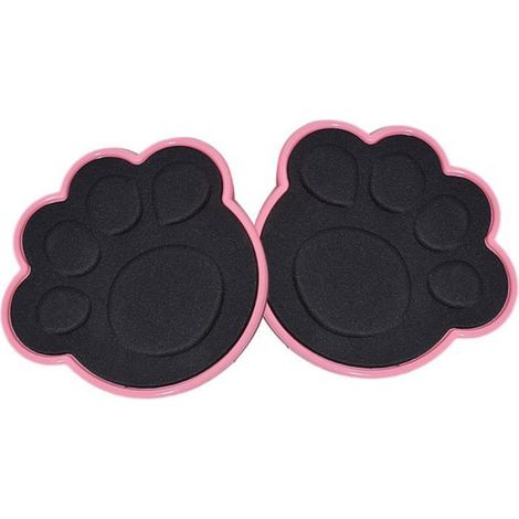 Lot de 2 Disques de glisse, PP et EVA, Motif patte de chat, Yoga et Pilates, Intérieur (1/5)