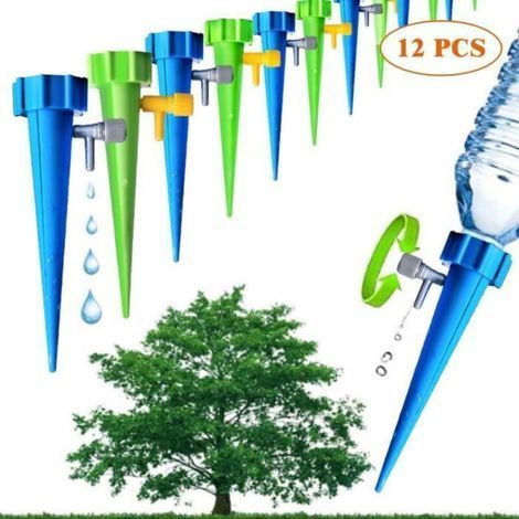 Set di 12 annaffiatoi per piante, sistema di irrigazione automatico, sistema di irrigazione a rilascio lento per le festività. (1/4)
