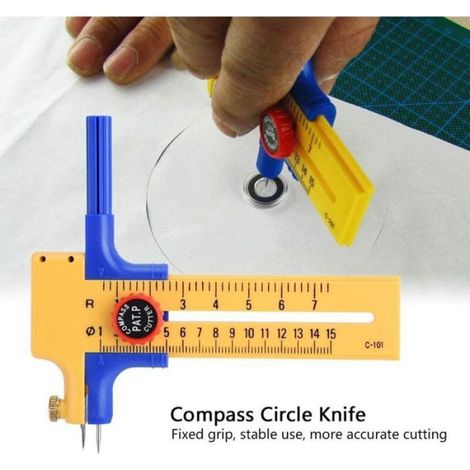 Couteau de Coupe Cercle Réglable Compas-Cutter pour Papier/Film/Cuir/Craft Compass Circle Cutter (1/5)
