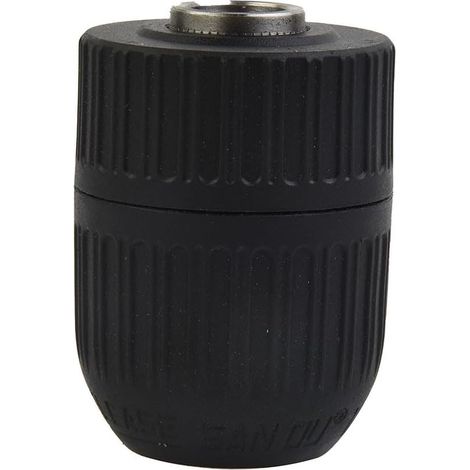 Mandrin auto-serrant 13 mm 1/2-20 UNF pour perceuses électriques sans fil avec pinces à embouts en acier trempé, changement rapide, robuste, qualité industrielle, noir (1/5)