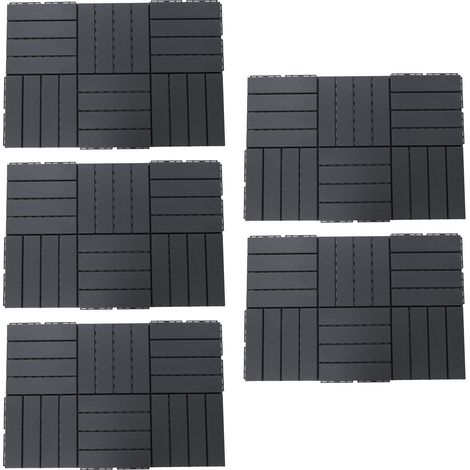 Eosnow Carrelage de pont à verrouillage étanche, 30 pièces, coussin de sol de Drainage PP 30x30cm pour Patio (1/5)