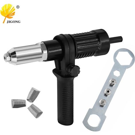 Adaptateur noir pour pistolet à rivets électrique, adaptateur électrique pour pistolet à rivets à traction avec plusieurs spécifications de buses.