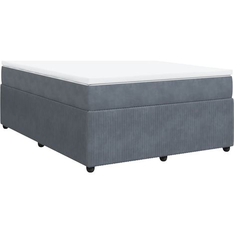 Maison Exclusive - Boxspringbett mit Matratze Dunkelgrau 160x200