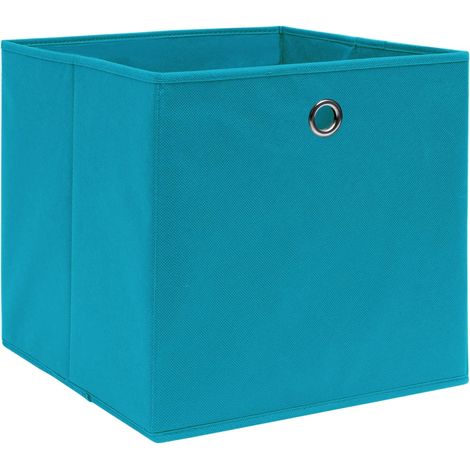 Maison Exclusive - Boîtes de rangement 4 pcs Bleu azuré 32x32x32 cm Tissu