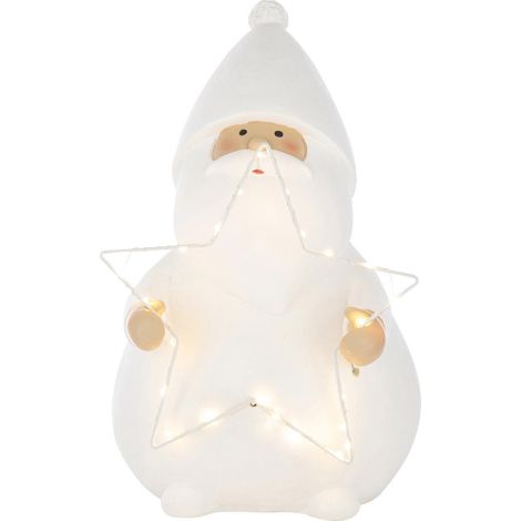 Père-Noël à LED "Étoile" 46cm Blanc (1/5)