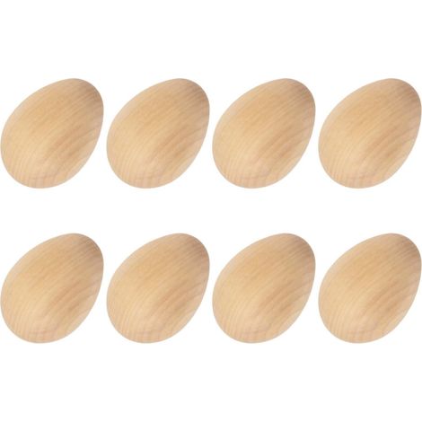 8 pièces Œufs de Poule Faux, Oeufs de Poule Faux, œufs en Bois (1/5)