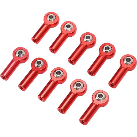 10 rotules de biellette de direction en aluminium M3 26 mm pour voitures télécommandées universelles 1/10 et 1/8 (rouge) (1/5)