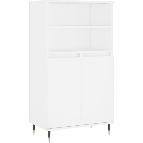 Maison Exclusive - Credenza Alta Bianca 60x36x110 cm in Legno Multistrato