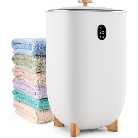 COSTWAY 35L Scaldasalviette Secchio Grande, Scaldasalviette in Acciaio Inox con Timer, Schermo, 2 modalità Caldo/Asciutto e Spegnimento Automatico, per Asciugamani e Coperte (1/5)