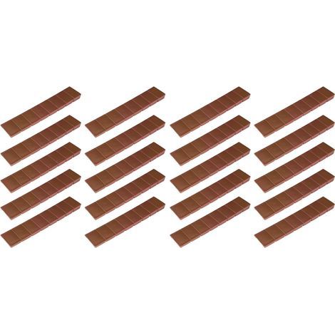 20pcs Cale auto cassante 100mm coin de calage réglage universel bricolage meuble, marron (1/4)