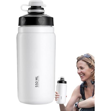 Gourde d'eau compressible,Accessoires pour hydratation sportive 550 ml d'Eau pour Vélo,Pour la course à pied, le cyclisme, le camping, la randonnée, le trekking (1/5)