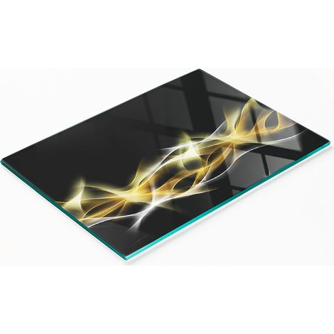 Tablero de vidrio elegante y duradero con estampado abstracto de luz de 80x52 cm. (1/5)