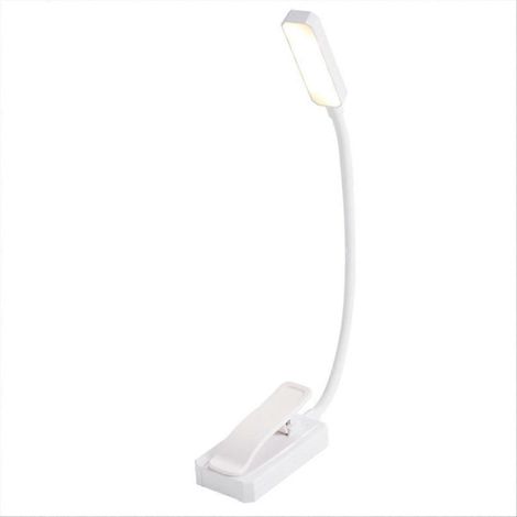 Lampe de lecture rechargeable à 9 LED pour lire au lit, 3 températures de couleur, petite, légère, avec fermeture à clip - JBMEDIA (1/4)