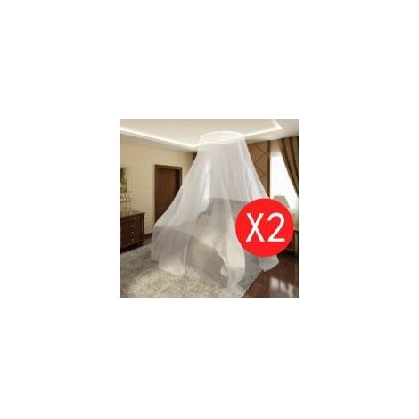 Mosquitero circular, 2 unidades de poliéster 100% – Diámetro 56 cm, base 325 cm, altura 230 cm – Malla de 156 mesh/pulgada cuadrada (1/5)